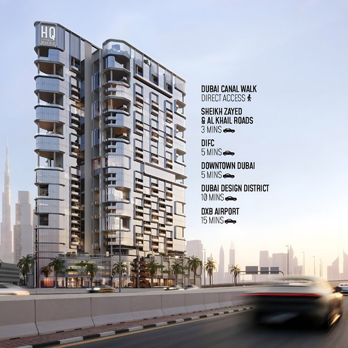 HQ by Rove Business Bay Dubai Location